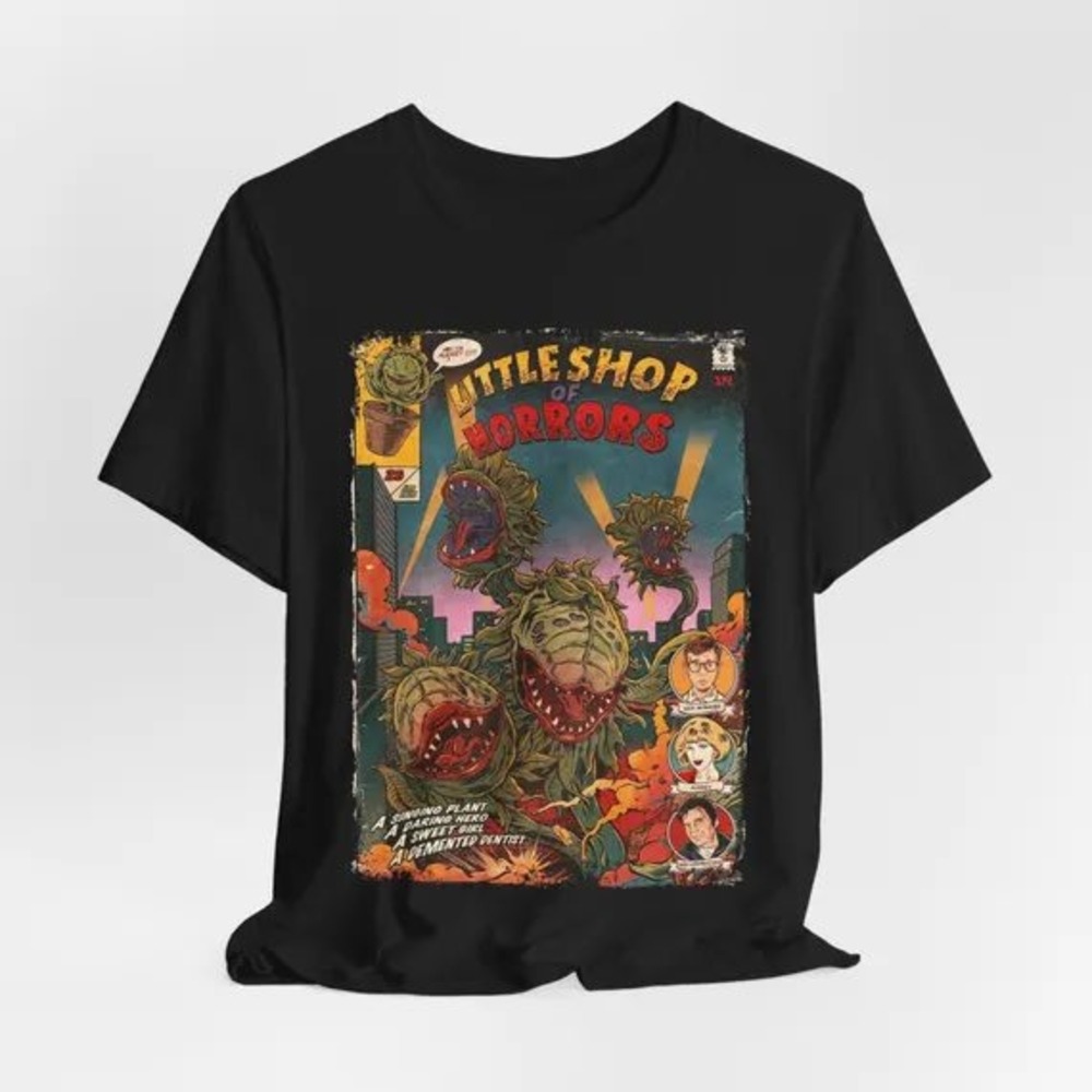 Little Shop of Horrors Graphic T-Shirt PFR New York Black Comic Style